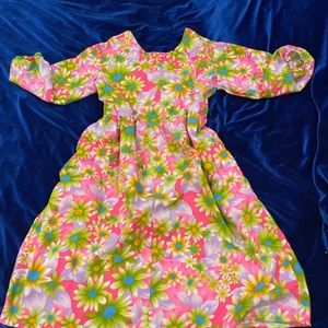 70’s/80’s vintage hand made floral dress
